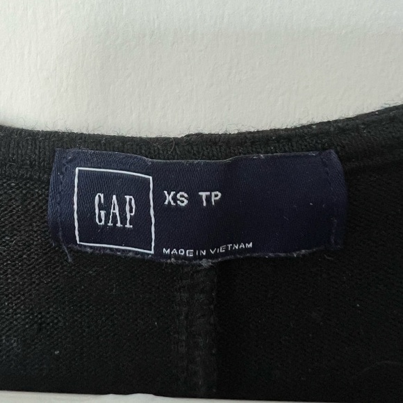 Gap Womens Classic Black Short Sleeve Scoop Neck Summer Preppy Midi Dress XS - Picture 2 of 4